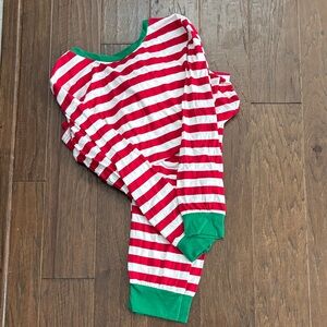 Women's Red and White Striped Footies